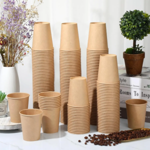 Wholesale Disposable Single Wall Kraft Paper Hot And Cold Coffee Tea Drinks Paper Cups